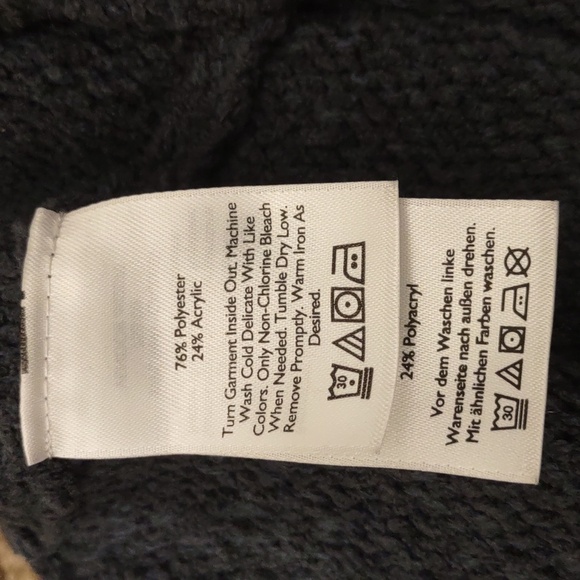 USED EDDIE BAUER Rest and Repeat Funnel Neck Sweater SIZE M COLOR GRAY GREEN - Picture 7 of 10